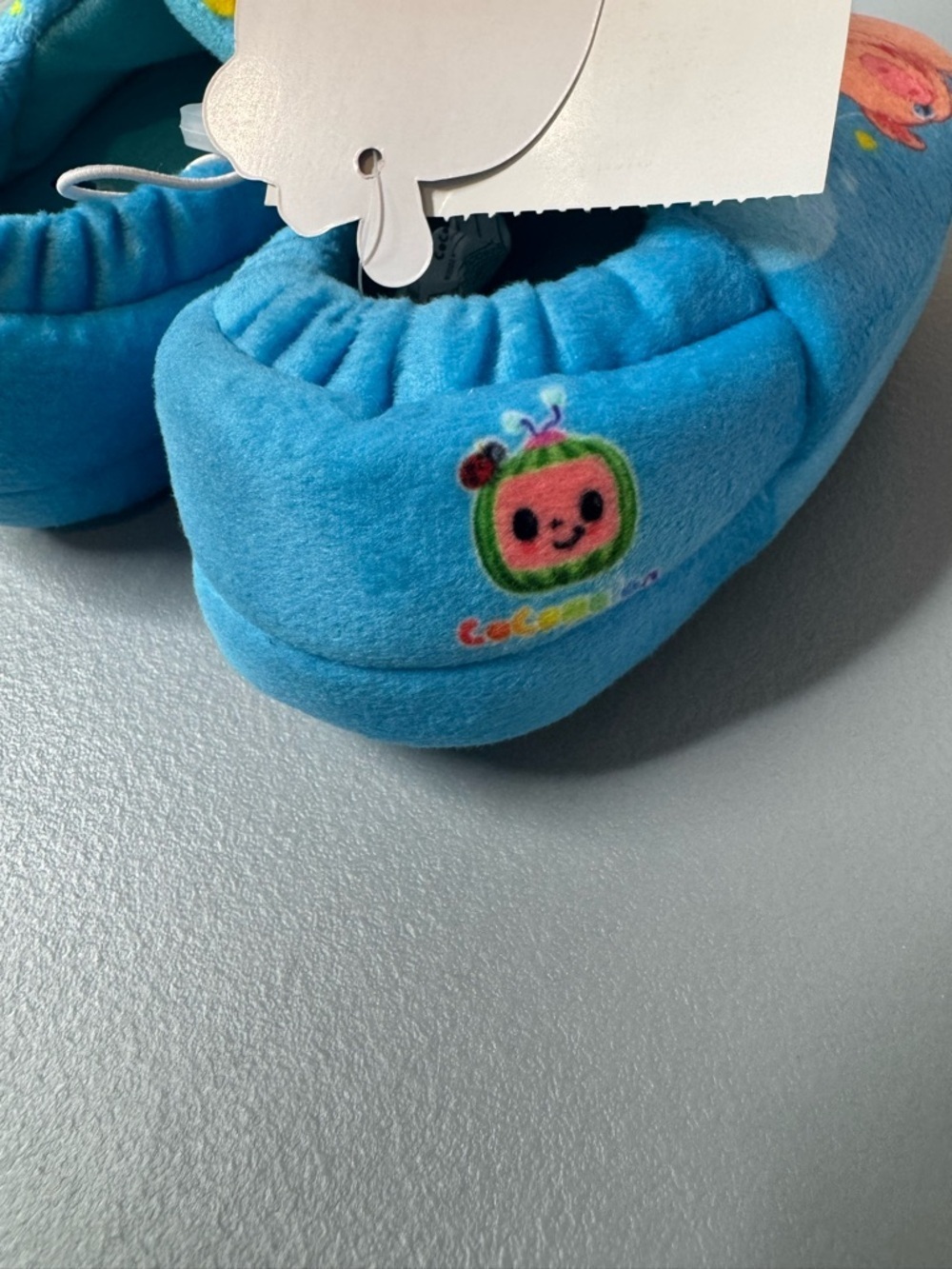 Cocomelon happy birthday Party plush moccasin slippers for toddlers jj Wally pep - Picture 3 of 6